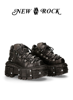 NewRock官方正品西班牙潮牌新款增高松糕鞋朋克网红ins潮人厚底鞋