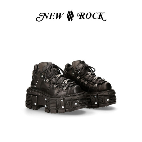 NEWROCK正品潮牌新款朋克松糕鞋