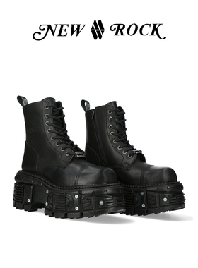 NewRock杨丞琳希林娜依高同款西班牙潮牌朋克厚底马丁靴高帮鞋