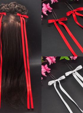 蝴蝶结飘带汉服少女点缀古装发簪