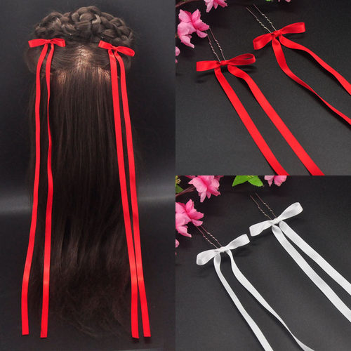 蝴蝶结飘带汉服少女点缀古装发簪