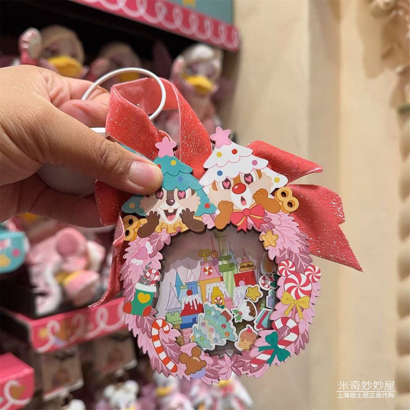 上海迪士尼乐园国内代购2025圣诞节奇奇蒂蒂卡通装饰品挂件礼物