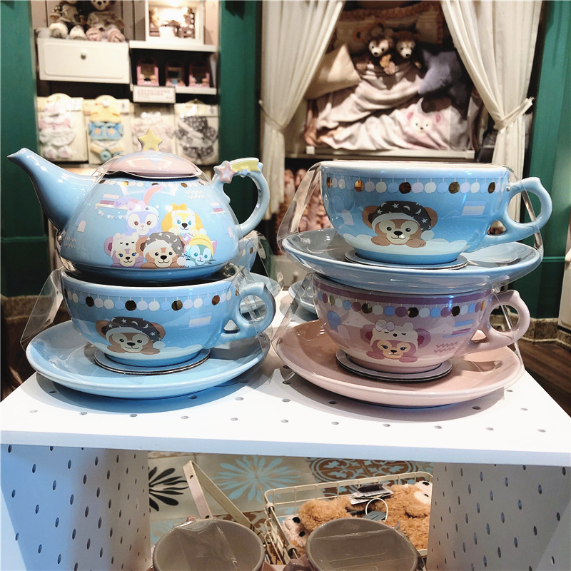 上海迪士尼乐园国内代购星黛露达菲雪莉玫茶壶咖啡杯子茶杯水杯