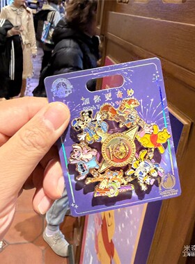 上海迪士尼乐园国内代购10周年米奇维尼史迪奇唐老鸭胡迪徽章pin