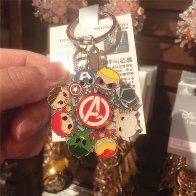 迪士尼Q版漫威钢铁侠旋转钥匙扣