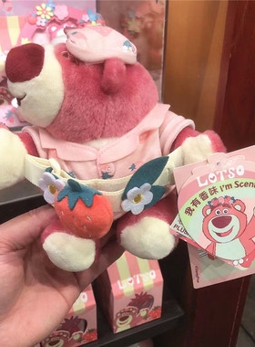 迪士尼草莓熊毛绒窗帘绑带