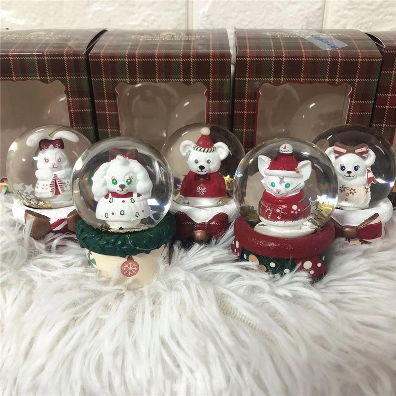 上海迪士尼乐园国内代购圣诞节星黛露水晶球摆件达菲饼饼装饰品