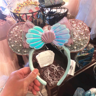 迪士尼小美人鱼亮片发箍