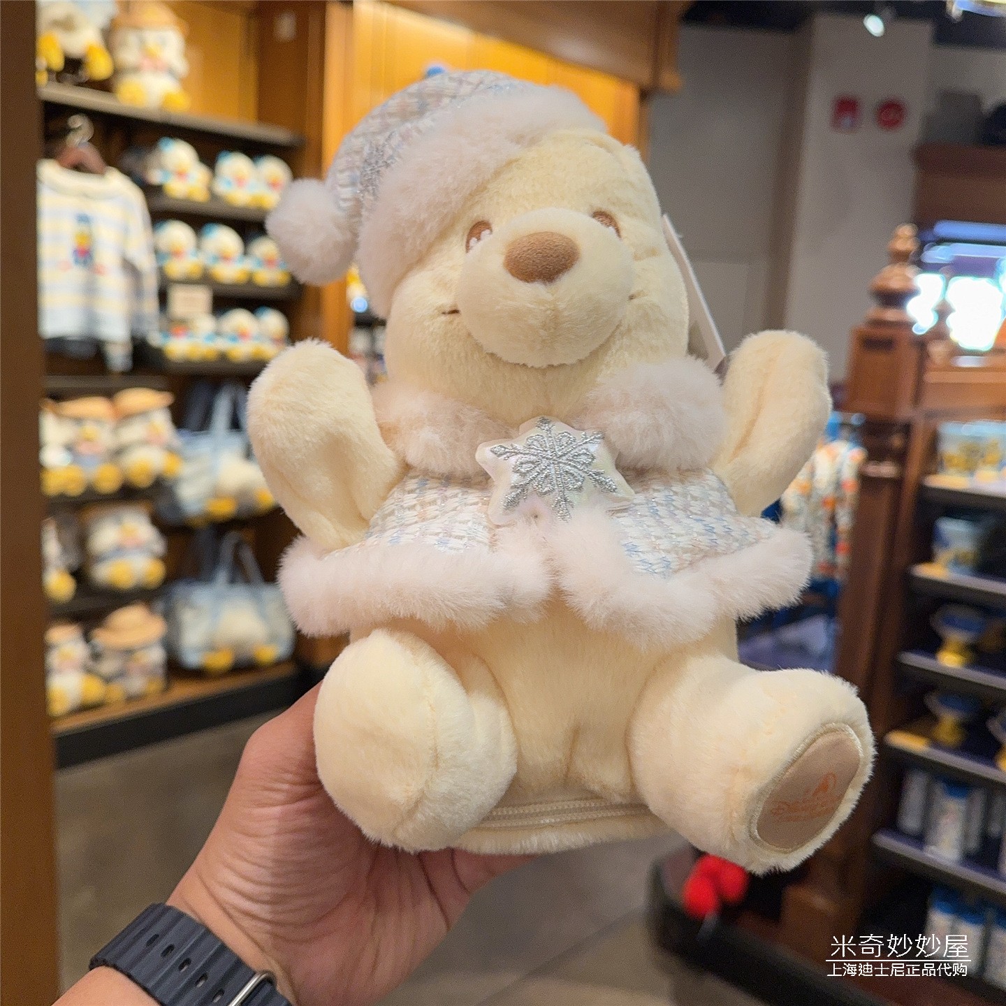 2025冬日维尼小熊毛绒公仔笔袋