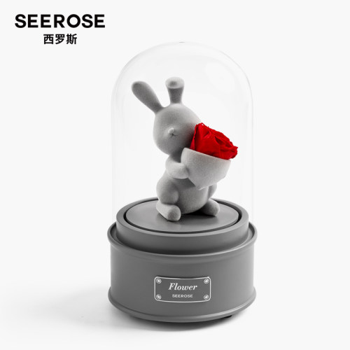 SEEROSE告白兔永生花生日礼物