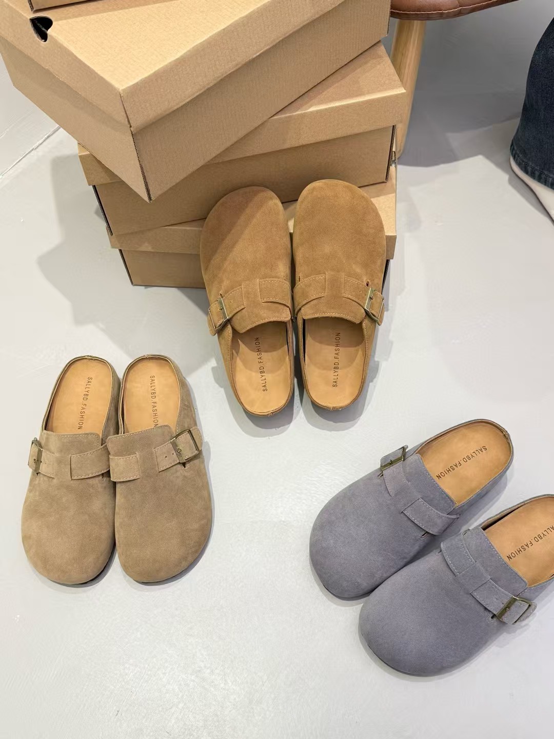 2025新款真皮勃肯鞋女厚底增高休闲鞋百搭舒适软底单鞋