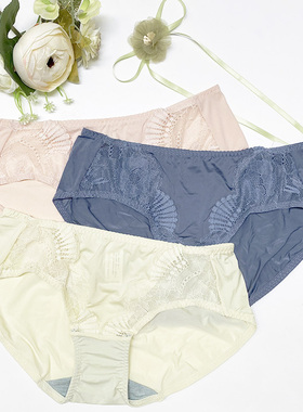 欧蜜莎5682配套特价内裤5683花边性感女内裤中腰平角四角裤内裤女