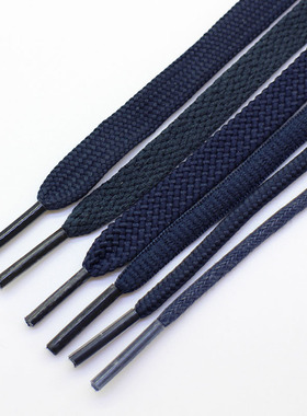 藏青深蓝色鞋带扁平半圆形男女旅游休闲运动鞋AJ1板帆布鞋高低帮