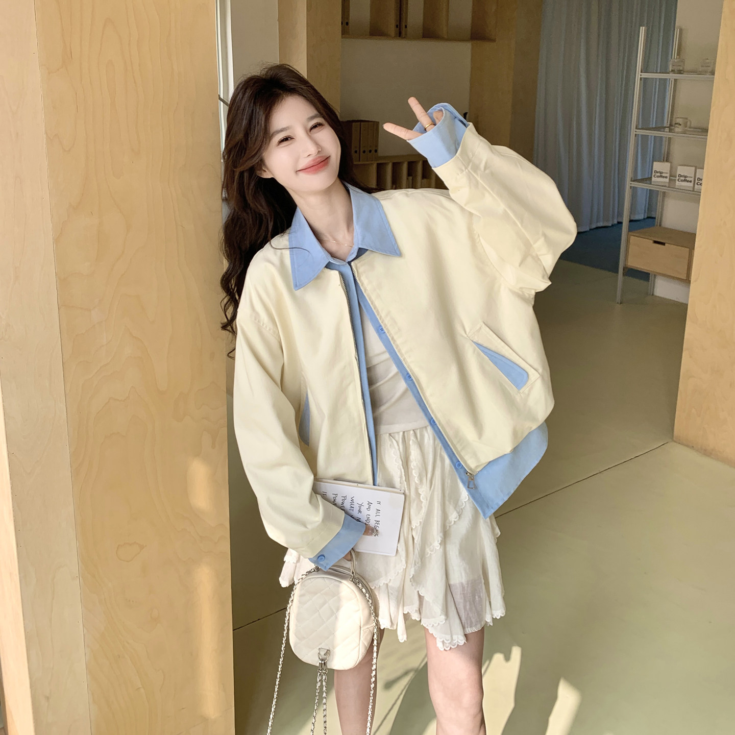 档口现货 2026春秋新款女装休闲风衣韩版外套8133-p155-k248