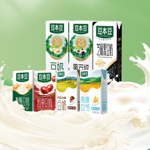 顺手 6盒 豆奶250ml 豆本豆
