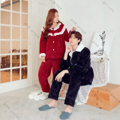 秋冬季珊瑚绒韩版公主风女士睡衣