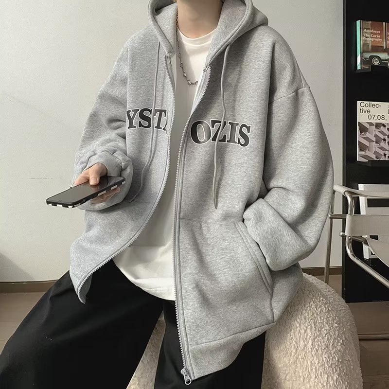 网络图开衫卫衣男宽松连帽外套学生美式复古拉链-712-5-W109-P45,女装短外套,星座1112-5（原712-5）