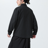 新中式亚麻长袖衬衫男高品质风棉麻条纹衬衣1112-5-CS608-P65，男装衬衫，星座1112-5（原712-5）