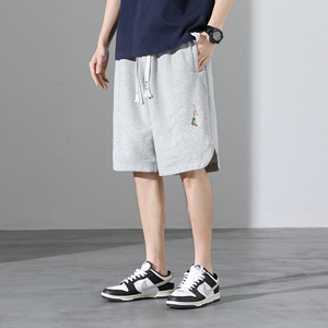 23夏季新款男士冰丝纯棉五分沙滩短裤运动休闲裤XZ712-5-K606-P40图片