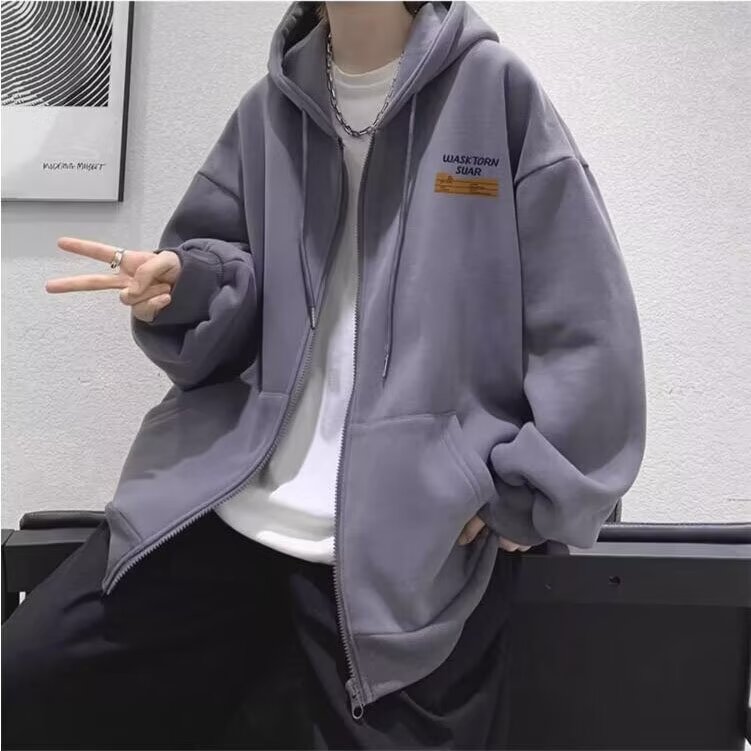 网络图卫衣连帽春秋季港风宽松开衫印花百搭外套712-5-ks36-P45,女装短外套,星座1112-5（原712-5）
