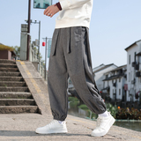 秋冬季新款风灯芯绒休闲裤束脚灯笼裤阔腿裤1112-5-K909-P55，男装休闲裤，星座1112-5（原712-5）