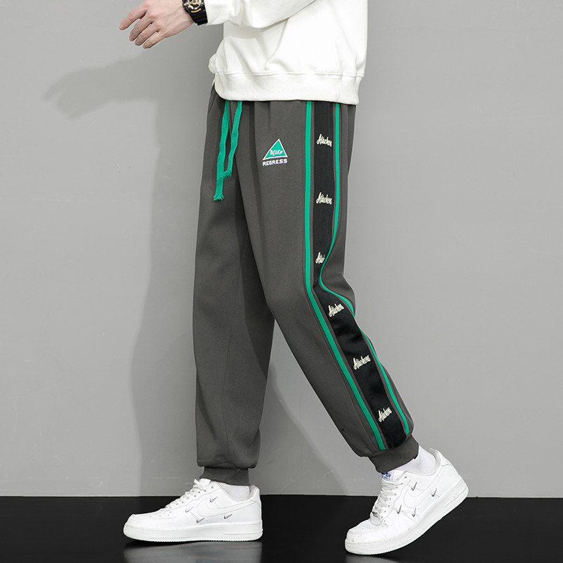2023春秋新款卫裤男宽松运动裤青少年束脚休闲裤XZ712-5-G57-P50图片