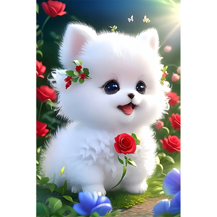 可爱狗狗划痕遮挡车贴宿舍墙面卧室客厅浴室装 饰补洞遮丑冰箱贴画