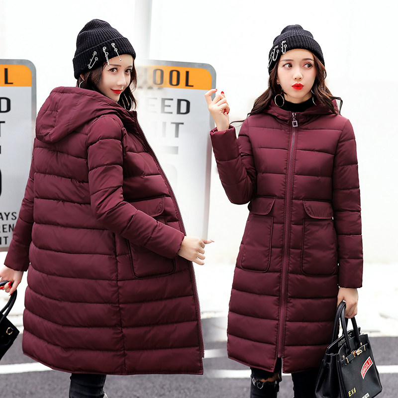 2019 new pattern Korean Edition Off-season cotton-padded clothes Mid length version Handle Autumn and winter coat Slim Hooded Thick cotton padded jacketin the Women's clothing/Boutique , Cotton/Padded  category - from Buy2taobao.com to provide professional Taobao agent buy service
