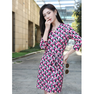 现货速发-高端新品FX DVF欧美连衣裙一片式优雅显瘦欧美气质立体