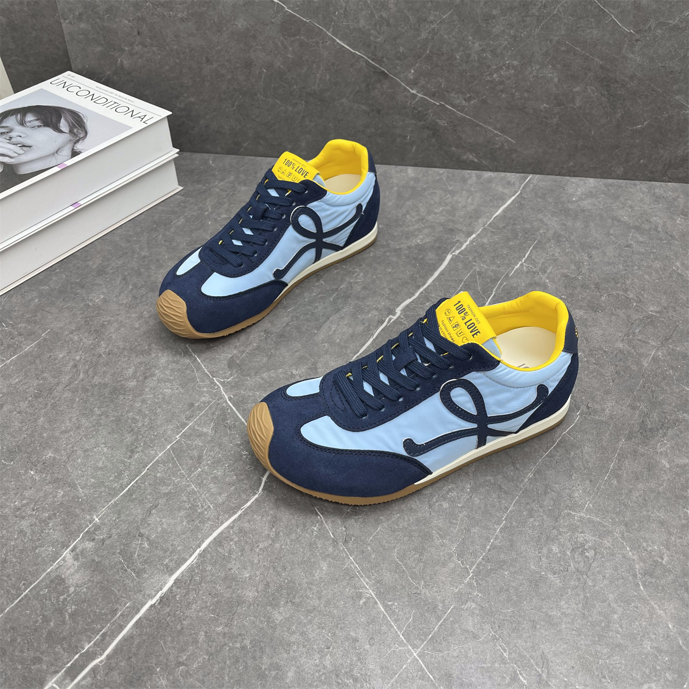 真皮德训鞋女拼色系带2025年新款