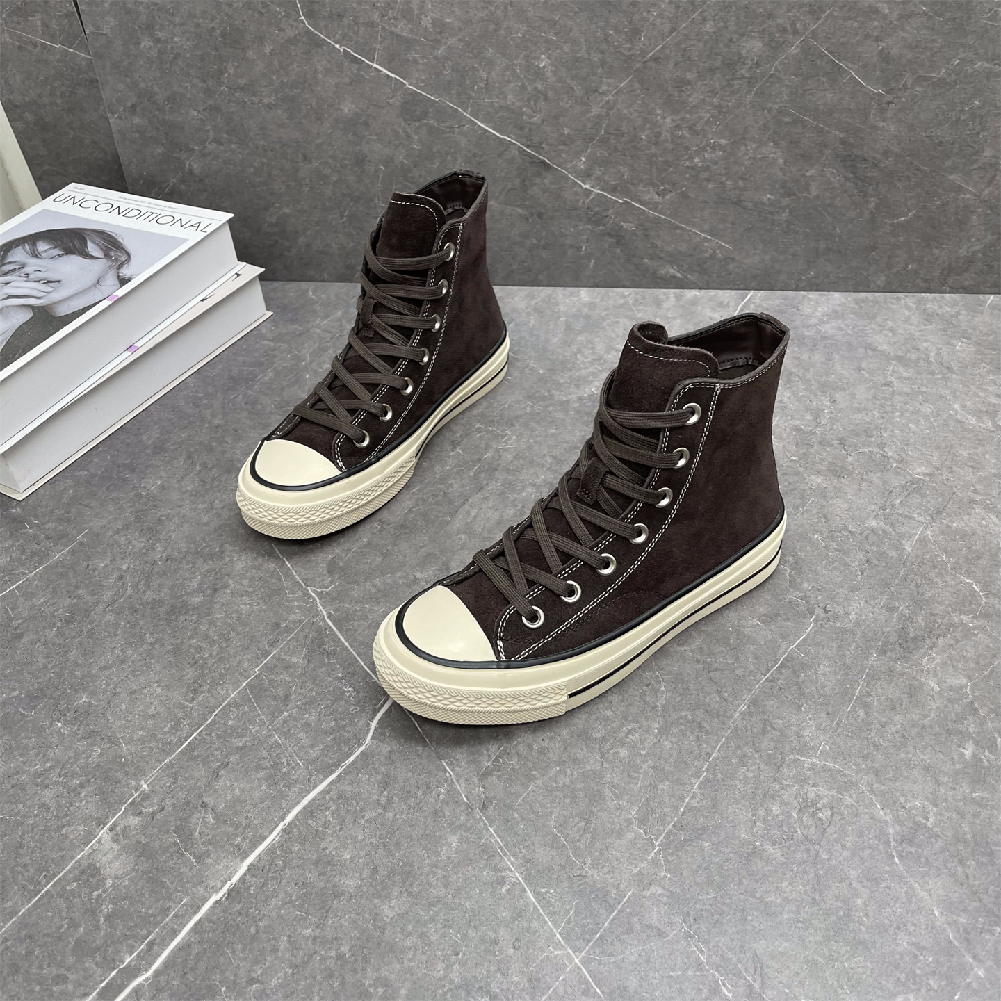 可卡依真皮高帮鞋2025秋冬新款