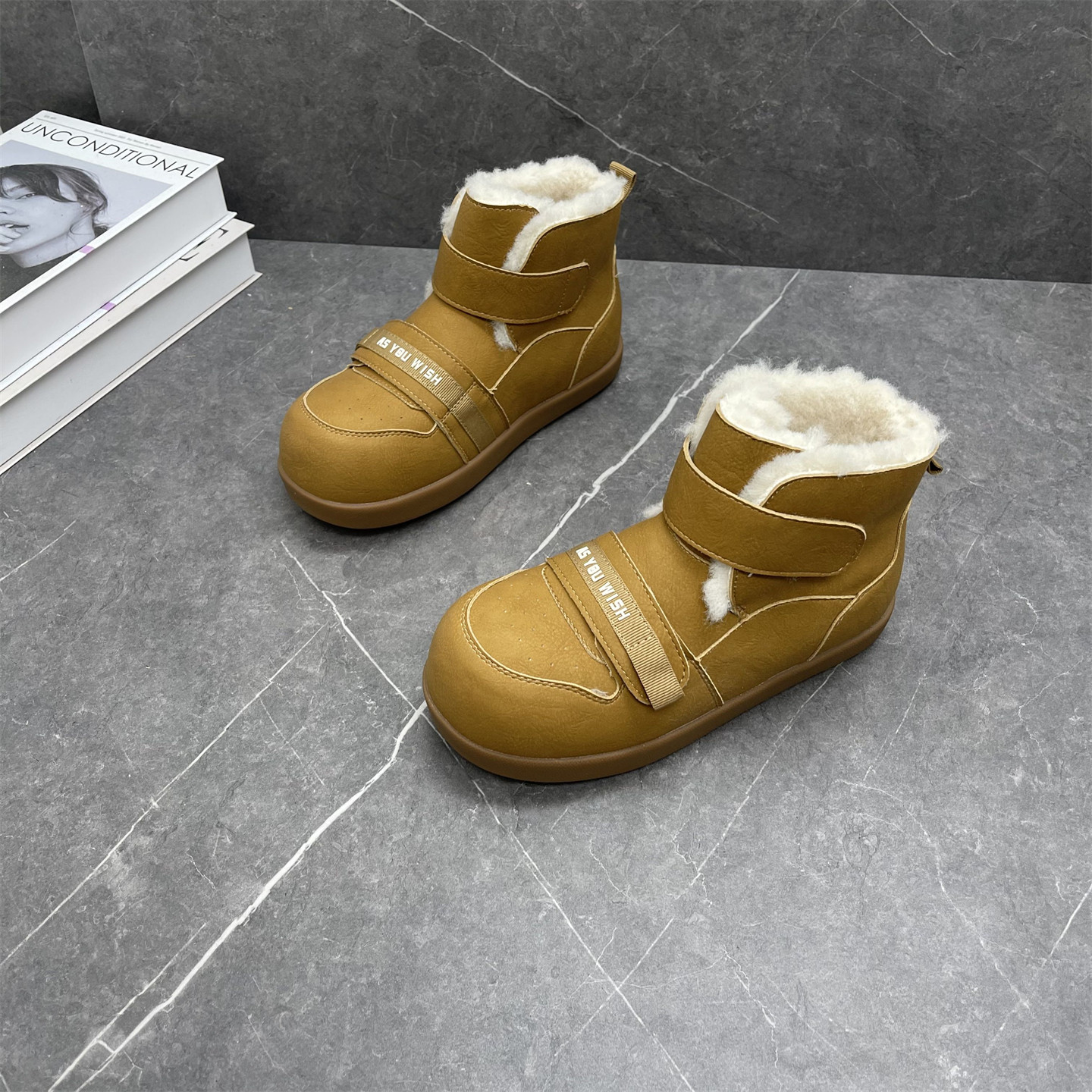 速利玛羊毛保暖雪地靴女厚底2025冬季新款真皮休闲短靴潮东北棉靴,女鞋,时尚雪地靴,淘宝优惠券,粉丝福利购,淘宝优惠卷