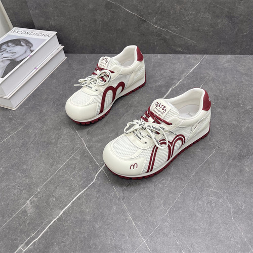 真皮拼色德训阿甘鞋女厚底透气