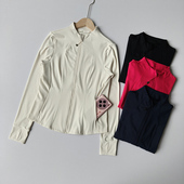 秋冬立领拉链外套女修身 骑行户外普拉提瑜伽服 跑步运动健身长袖