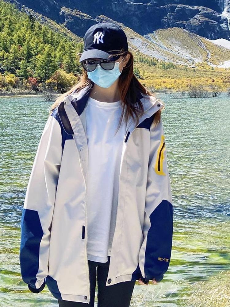 三合一防水透气冲锋衣秋冬女
