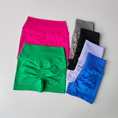 女紧身运动跑步蜜桃臀速干训练瑜伽三分裤 断码 清仓提臀健身短裤 夏