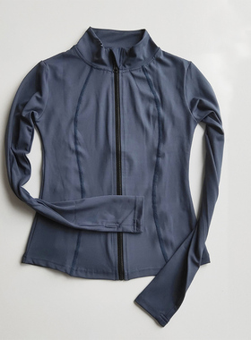 清仓秋冬立领修身拉链长袖健身房速干显瘦上衣女跑步瑜伽服外套