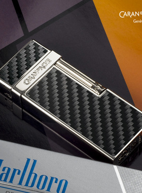 正品CARAN D'ACHE凯兰帝CD30充气打火机侧滑轮明火高档个性男CD30