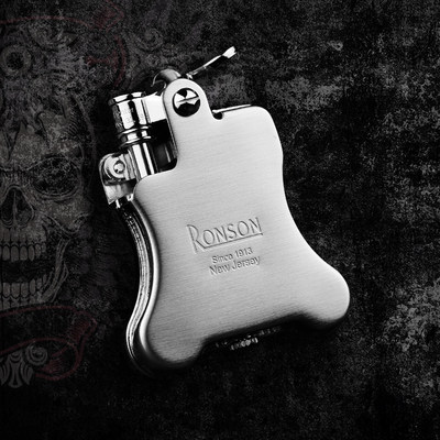 ronson朗森纯铜拉丝烤漆打火机