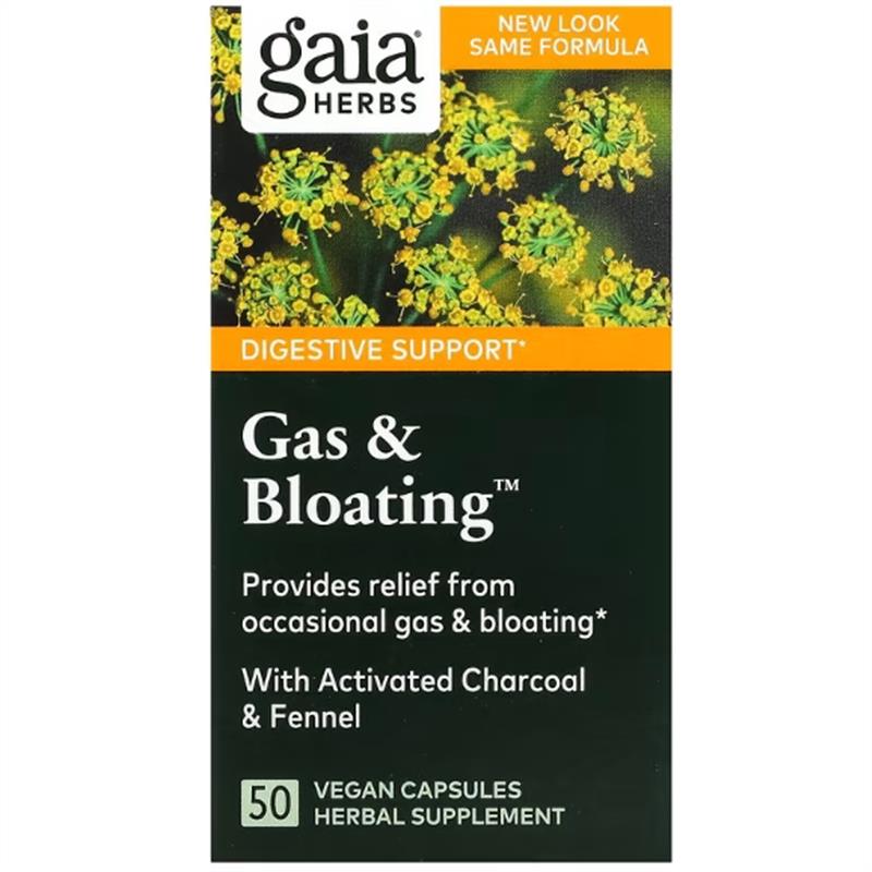 预美Gaia Herbs, 胃胀舒缓Gas & Bloating50 粒素食胶囊
