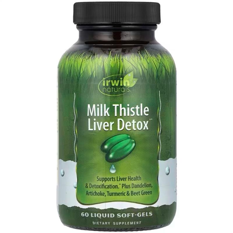 预美Irwin Naturals Milk Thistle水飞蓟肝脏排除毒素Liver Detox