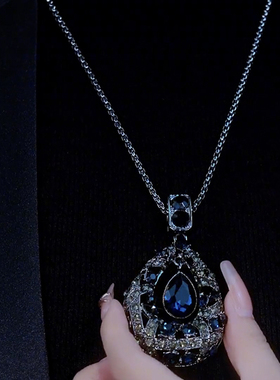 韩国时尚倾城水滴之恋毛衣链女