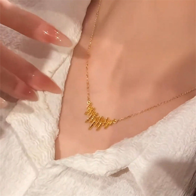 碎冰冰律动音符项链女