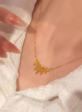 碎冰冰律动音符项链女