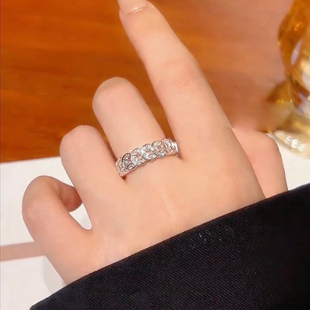 银色钱多多钱串子铜钱戒指女气质百搭开口可调节指环新款爆款配饰