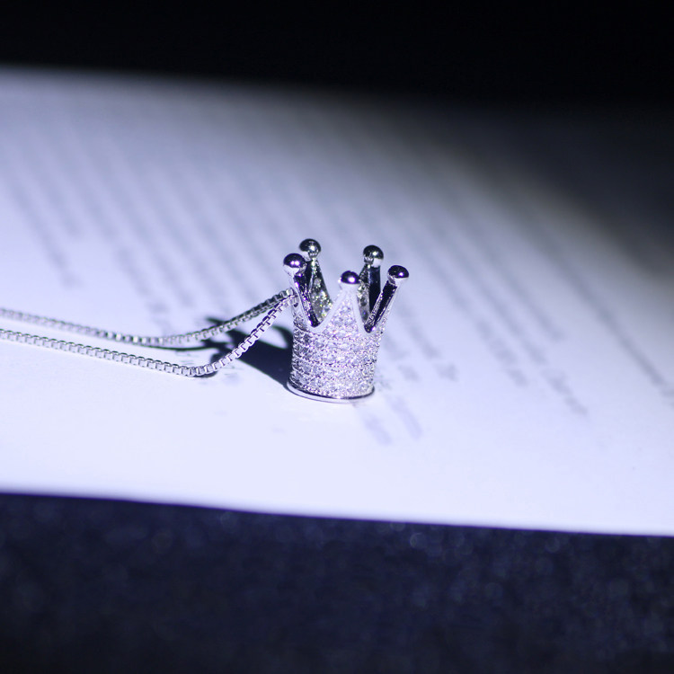 s925纯银高档气质甜美女王皇冠吊坠 日韩潮人简约短款锁骨项链女|ruв категории Украшения,ювелирные изделия, ожерелье - от Buy2taobao.com для оказания профессиональной услуги покупки агента Taobao