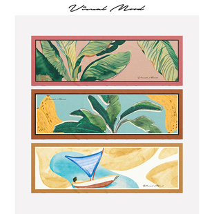 visual 印花便携可折叠瑜伽健身女度假沙滩铺巾 mood复古小众法式