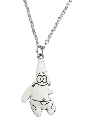 海绵宝宝与派大星卫衣钛钢项链