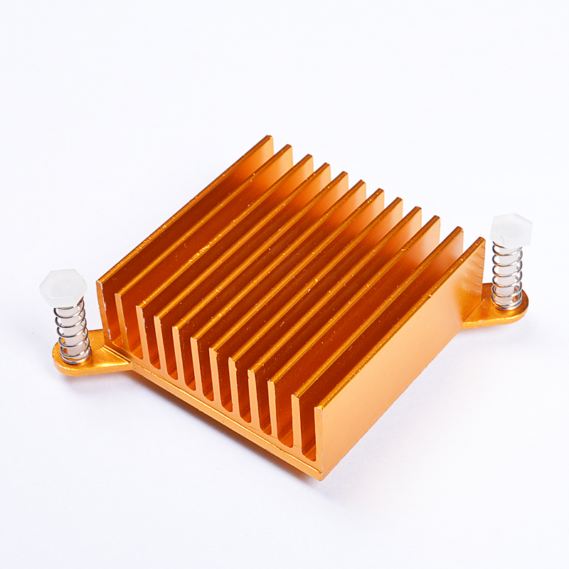 电脑主板风扇散热片金色散热片