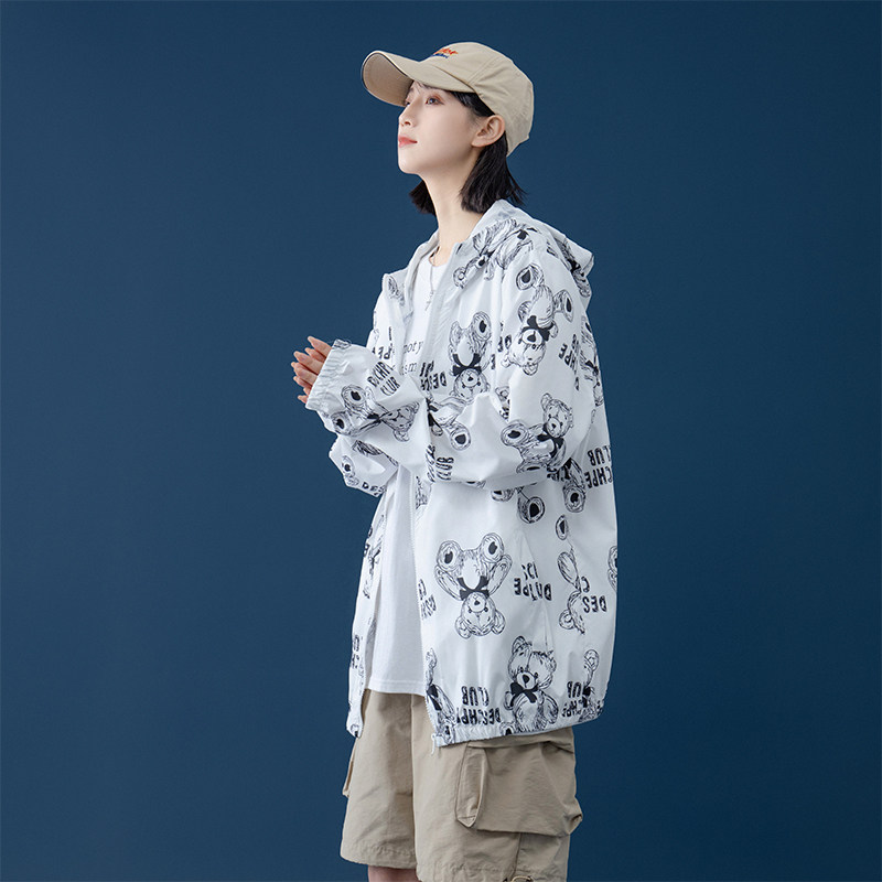 2023新款防晒衣男潮宽松夏季夹克连帽防晒服皮肤衣外套3FS2601P25,男装夹克,电商A097